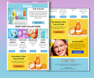 Mailchimp Email Template Design For Skincare Brand email design email marketing email template klaviyo mailchimp mailchimp template newsletter