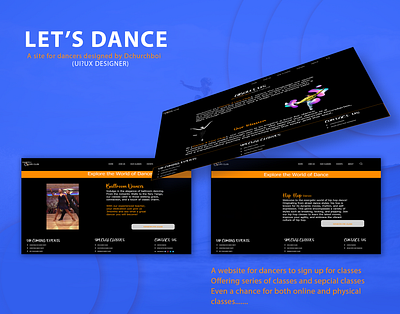 LET'S DANCE a design for a website made for dancers #UX/UI branding ui