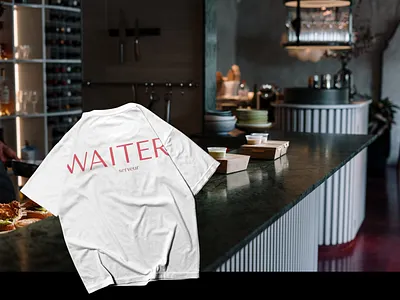 T-Shirt design. French restaurant - Lefèvre brand branding clothes contemporary design eye catching food graphic design identity minimalistic modern negative space restaurant t shirt visual waiter work robe