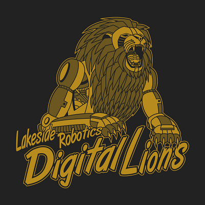 Digital Lions HS Robotics Team branding design graphic design illustration vector