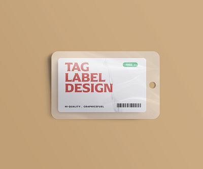 Plastic Tag Card Mockup download psd