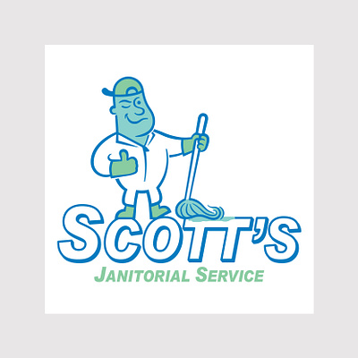 Scott's Janitorial Service Logo Concepts branding design graphic design illustration logo typography vector