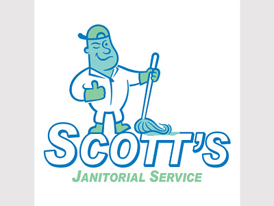 Scott's Janitorial Service Logo Concepts branding design graphic design illustration logo typography vector