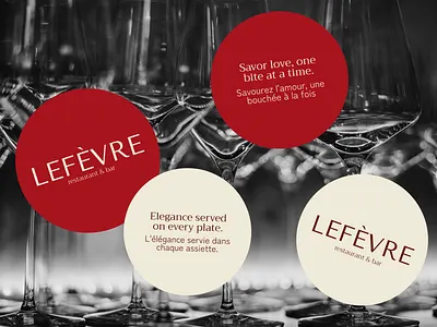 Stand design. French restaurant - Lefèvre brand branding contemporary contrasted typography design eye catching food french graphic design idea identity logo minimalistic modern restaurant tea visual wines wishes
