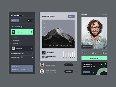 SMARTLY UI DESIGN colors daily data design designer digital dribbble figma layout page portfolio ui ux web design