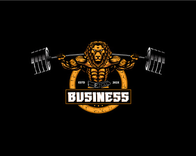 LION GYM VECTOR LOGO DESIGN bodybuilding fitness gym king lion logo logodesign strong vector