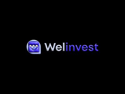 invest logo design 3d business chat crm finance grow invest logo logo design logodesign modern softwere