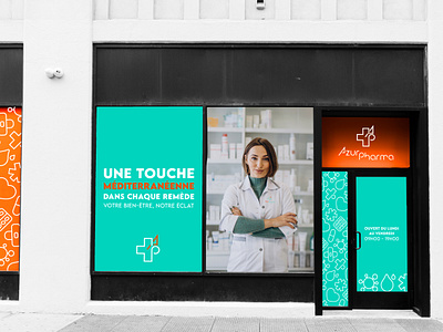 Azur Pharma adobe adobe illustrator branding conceptionlogo creationlogo designer designgraphique graphic design identité visuelle illustrator logo pharmacie