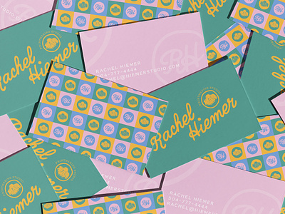 Rachel Hiemer Printmaking Studio business card design layout design logo design marketing collateral print design