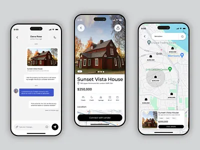 Real Estate App app modern real estate simple ui ui design ux ux design