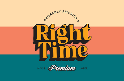 Right Time Classic Lager beer brand design brewery craft beer logo design packaging design