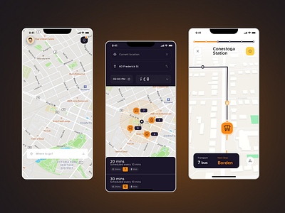 Transit App app design mobile transit ap ui
