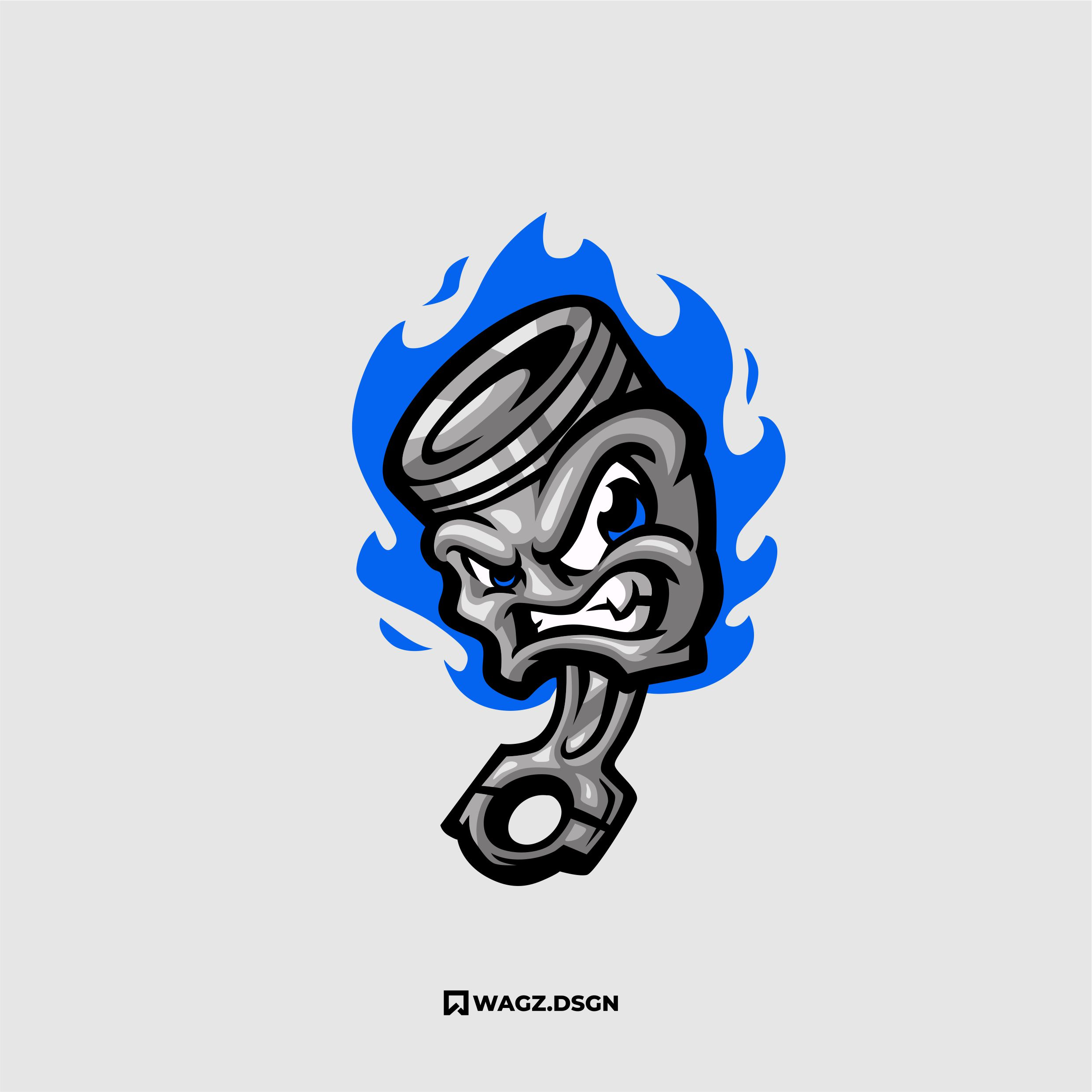 ANGRY ENGINE design engine engine mascot fire engine graphic design illustration logo mascot mascot logo piston piston logo piston logo mascot vector