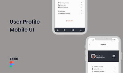 User Profile Mobile UI-Daily UI dailyui design e learning figma inspiration mobile design mobile ui product design profile ui uiux user experience user interface user profile ux web website