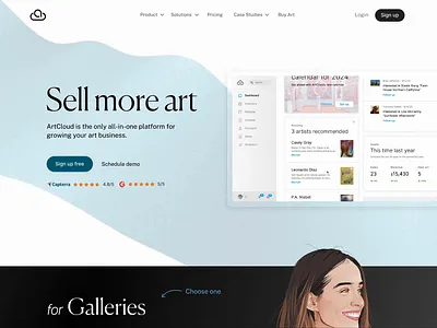 ArtCloud landing page explorations art artist boutique branding gallery jewelry landing page marketing site