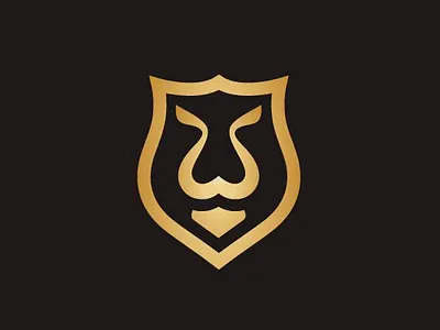 Lion Shield Logo branding company brand logo company branding design graphic design logo modern vector