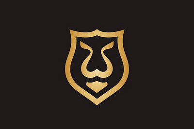Lion Shield Logo branding company brand logo company branding design graphic design logo modern vector
