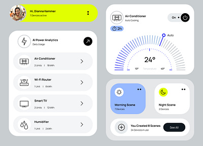Smart Home control UI app graphic design smarthome ui ux
