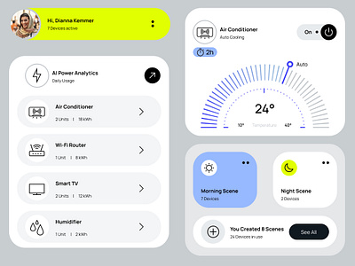 Smart Home control UI app graphic design smarthome ui ux