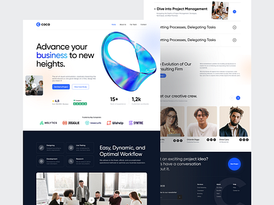 Startup/Agency Landing Page agency business company corporate digital landing marketing page profile services startup ui website