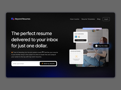 Beyond Resume - Web Design business daily ui hero hero section home page hr landing page modern resume saas website social ui ux web design website