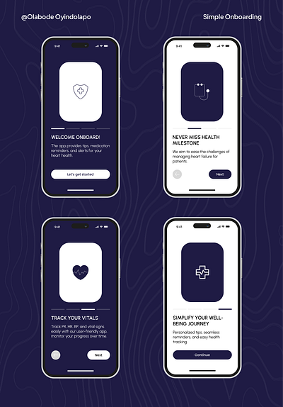 SIMPLE ONBOARDING deesign figma medical onboarding product ui ux