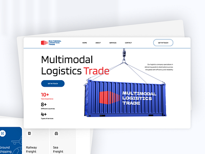 Logictics website ✈️ lading landing page landing page design logisitcs logistics website ui ui design ux design web design website