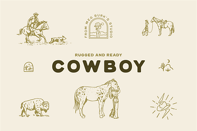 COWBOY branding cowboy desert font font design handmade lettering new mexico rugged rustic texas vintage western