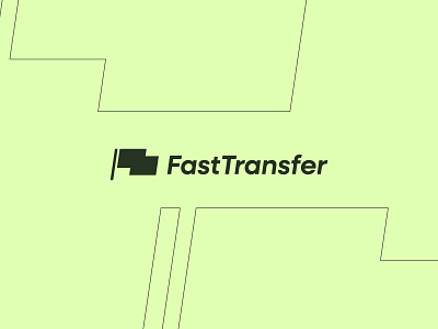 FastTransfer bank branding delivery easy fast flag identity logo modern money simple transfer