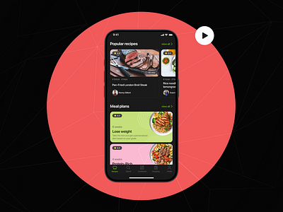 Master Meal | Recipe Mobile App | Main Flow aftereffect appdesign figma interfaceanimation mobileapp productdesign prototyping ui uiux userinterfacedesign ux uxdesign uxuidesigner wireframing