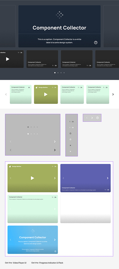 Slider / Carousel UI Pack from Component Collector card component design figma odw slider ui