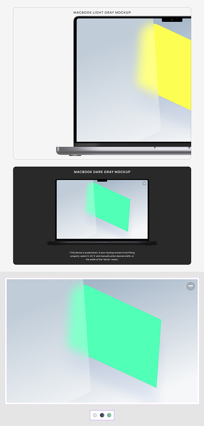 MacBook Device Mockup from Component Collector 3d apple component design figma macbook mockup odw ui