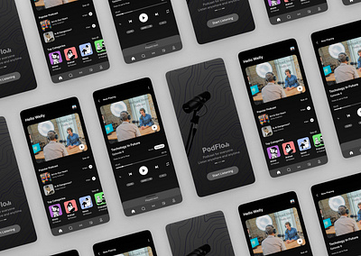 PodFlow Podcast Mobile Apps branding ui