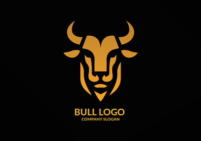 Bull Head Logo animal branding bull design graphic design head illustration logo typography vector