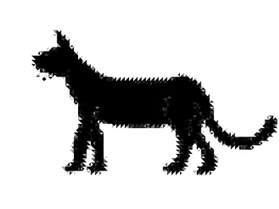 mosaic cat animal cat feline pet silhouette