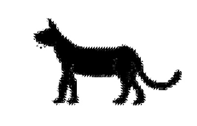 mosaic cat animal cat feline pet silhouette