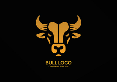 Bull Head Logo animal branding bull design graphic design head illustration logo typography vector