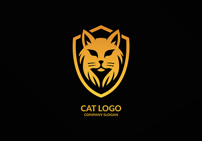 Cat Head Logo animal branding cat design graphic design illustration logo pet typography vector