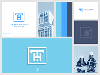 TH Monogram Logo Design branding bussines company construction design home illustration logo realestat realestate vector