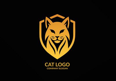 Cat Head Logo animal branding cat design graphic design illustration logo pet typography vector