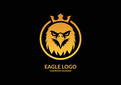 Eagle Head Logo animal branding crown design eagle graphic design illustration king logo typography vector