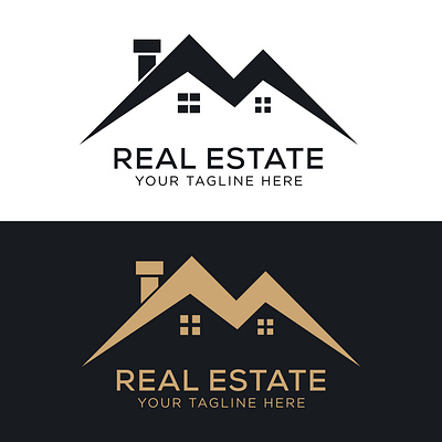 Vector real estate logo design template property logo design