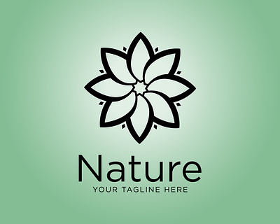 Vector flower nature logo design template abstract logo design