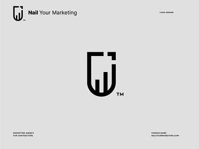 Nail Your Marketing brand branding clever design designer graphic design growth icon logo marketing nail simple sladoje
