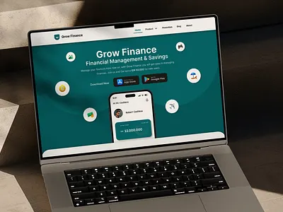 Grow Finance - Fintech Website branding fintech app product design ui uidesigner uikit uiux user userexperience ux uxresearch website