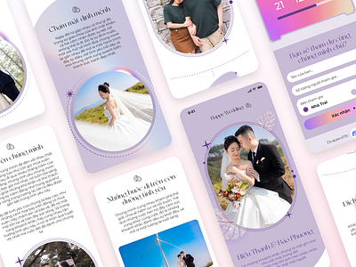 Wedding landing page landingpage purple uiux website wedding