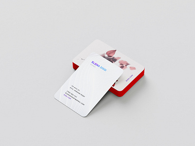 Business Card Design: Dissi Studio business card clean earth graphics design gray organic purple simple subtle typography white