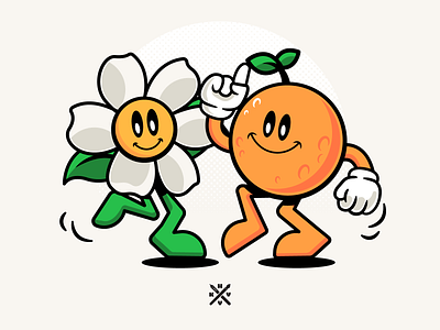 Dance - Mascot Illustration adobe illustrator branding cartoon dance design flower fruit garden graphic design illustration mascot orange plant vector