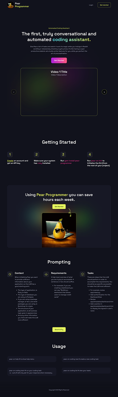 Pear Programmer | website 3d animation branding css frontend developer frontend web development graphic design html js motion graphics ui website development