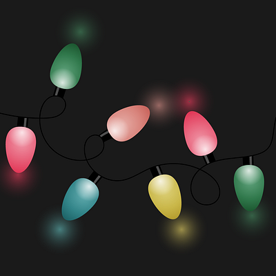 Holiday Lights app branding christmas christmas lights december design glowing graphic design holiday illustration illustrator lights logo neon tutorial ui ux vector winter